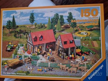 Puzzle Fattora Playmobil 150 pezzi, Ravensburger