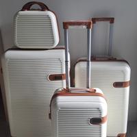 set valigie viaggio bi colore 