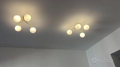 Coppia lampadari/plafoniere moderne con sfere
