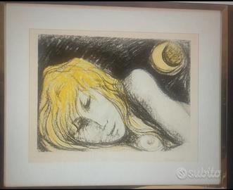 Carlo levi litografia quadro