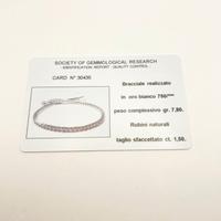 bracciale tennis oro 18KT con rubini naturali 1.50