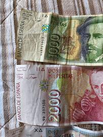 Lotto 3 banconote Banco De Espana