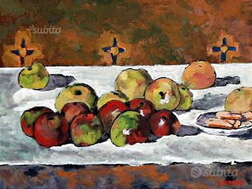 "Omaggio a Cezanne" dipinto di Lorenzo Mesini