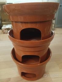 Terrine in terracotta smaltata