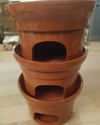 Terrine in terracotta smaltata