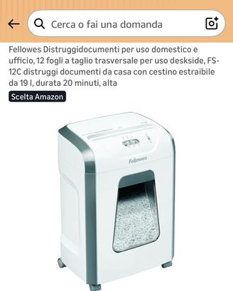 Distruggi documenti Fellowes