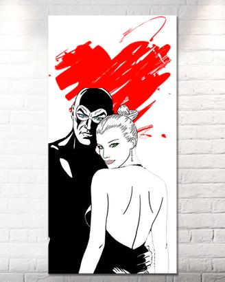 Quadro Dipinto a Mano su Tela Diabolik Pop Art