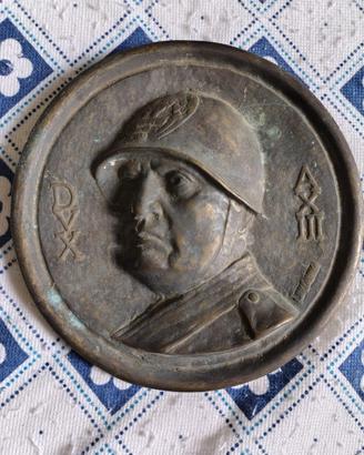 Medaglione commemorativo Mussolini 1,8kg 17,5cm
