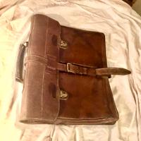 Borsa poradocumenti in pelle vintage