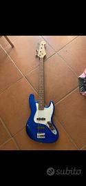 Basso elettrico SX Jazz Bass blu - pari al nuovo