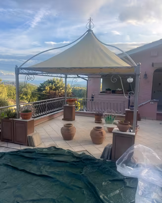 GAZEBO IN ACCIAIO ZINCATO