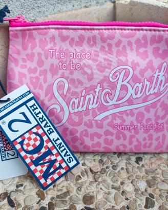 pochette MC2 saint barth leopardata rosa 