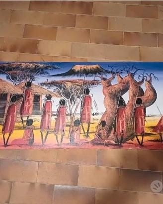 Quadro africano 150x60 d arredo