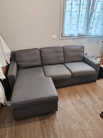 Divano con penisola Poltronesofà - Grigio