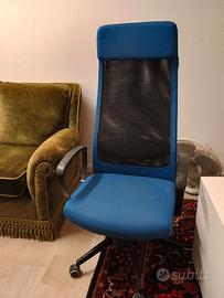 Sedia ufficio ikea Markus con braccioli