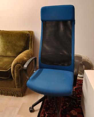 Sedia ufficio ikea Markus con braccioli