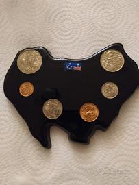 Fermacarte vintage Australia con monete