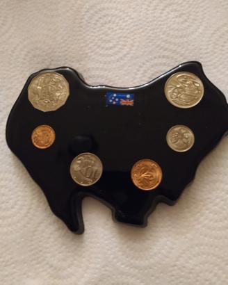 Fermacarte vintage Australia con monete