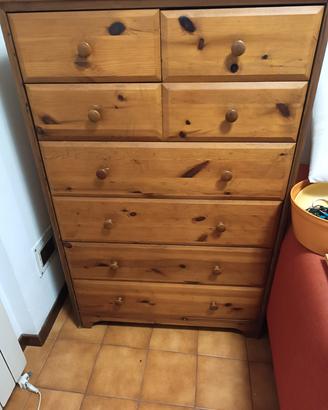 cassettiera legno 