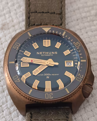 Nethuns Aqua bronze movimento Seiko 6r15