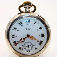 "Trib" splendido orologio argento Art Nouveau 1800