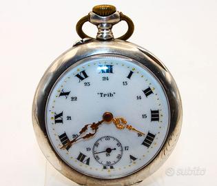 "Trib" splendido orologio argento Art Nouveau 1800