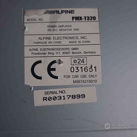 Amplificatore Alpine Max Power 320 max
