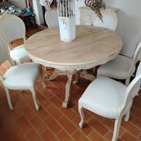 TAVOLO TONDO SHABBY ALLUNGABILE 