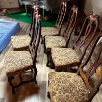 Sedie legno noce stile luigi filippo vintage