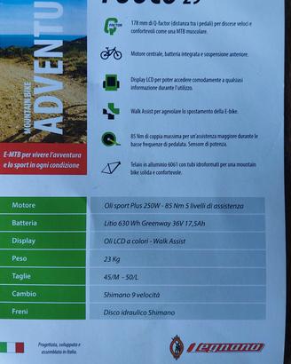 E-MTB Legnano Fuoco 29"i