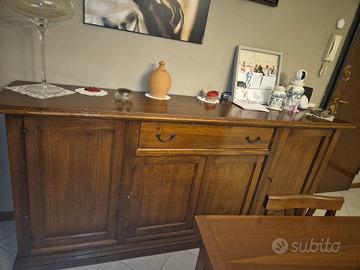 Credenza in legno color noce