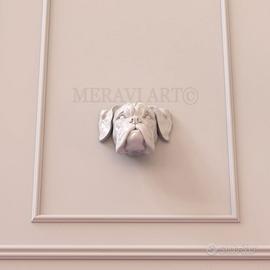 Scultura decorativa da parete – Boxer bianco, oper