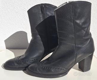 Stivaletti donna in vera pelle e cuoio