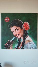 Quadro su te la vintage stampa Coca-Cola pubbli