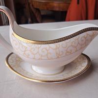 Salsiera Wedgwood e piattino celestial gold