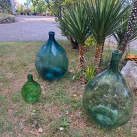 Damigiane in vetro soffiato arredo