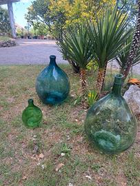 Damigiane in vetro soffiato arredo