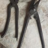Antica forbice e pinza lattoniere anni '40