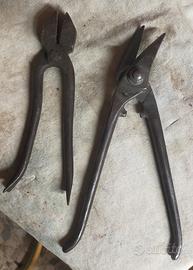 Antica forbice e pinza lattoniere anni '40