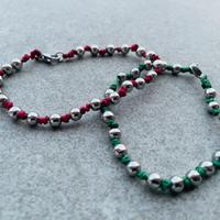 Bracciale artigianale con pepite acciaio