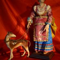 Dama con Levriero del presepe napoletano stile’700