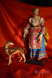 Dama con Levriero del presepe napoletano stile’700