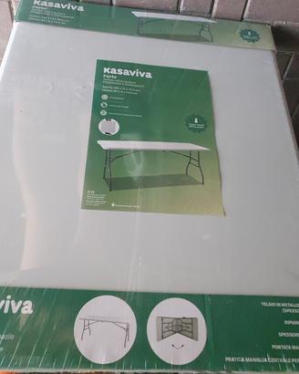 tavolo pieghevole e 2 panche nuovo imballato 