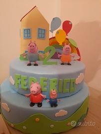 torta finta compleanno peppa pig