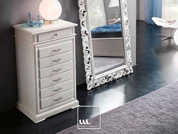 Cassettiera 7 Cassetti Bianca