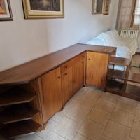 Credenza angolare vintage in legno