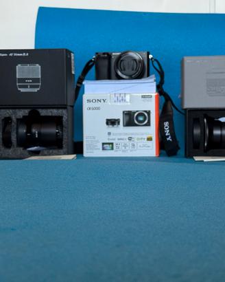 Sony Alpha 6000 kit 16-50 mm + 2 obiettivi
