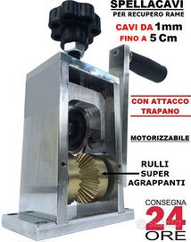 Macchina spelacavi recupero rame soldi sguainacavi