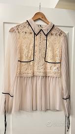 Camicia di velo e merletto