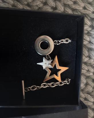 Bracciale Sagapò con charm stelle in acciaio